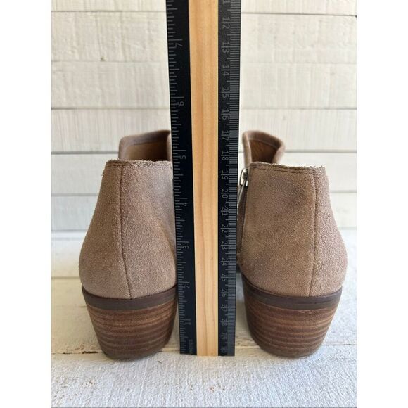 Lucky Brand LP-Farel Women’s Ankle Boots 8.5M Taupe Suede Block Heel Booties Zip - Picture 6 of 8